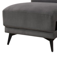 Panie Modular Armless Lounge Chair, Adjustable Headrest, Dark Gray Fabric - BM339440