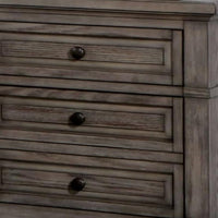 Jimbo Nightstand with USB Port and Hidden Drawer, Gray Solid Wood - BM339443