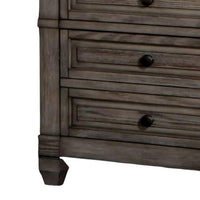 Jimbo Nightstand with USB Port and Hidden Drawer, Gray Solid Wood - BM339443
