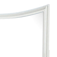 Kiki Dresser Mirror, Curved Crown Molded Details, White Solid Wood - BM339448