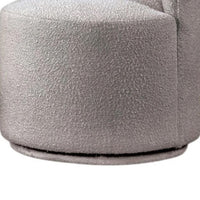 Ager Side Dining Swivel Chair, Curved Barrel Style, Gray Boucle Chenille - BM339462