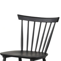 Baylee Side Dining Chair Set of 2, Farmhouse Spindle Back, Black Wood - BM339470