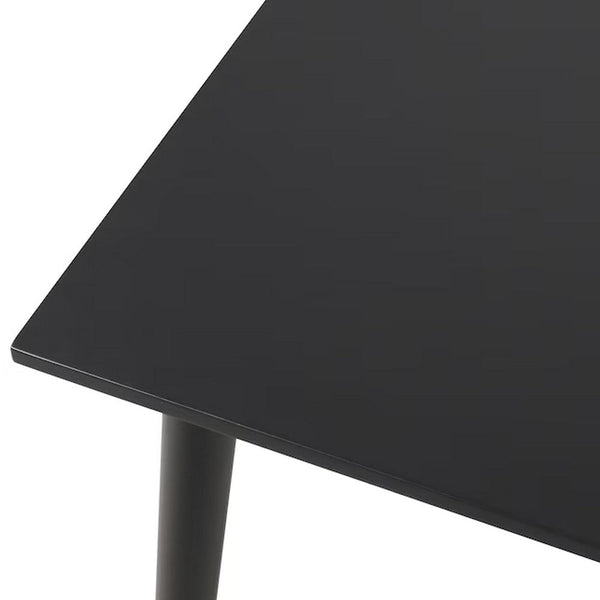 Baylee Rectangular Dining Table, Straight Legs, 60 Inch Black Wood Top - BM339471
