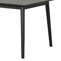 Baylee Rectangular Dining Table, Straight Legs, 60 Inch Black Wood Top - BM339471