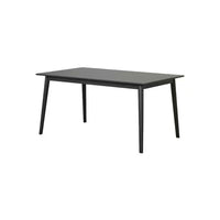 Baylee Rectangular Dining Table, Straight Legs, 60 Inch Black Wood Top - BM339471