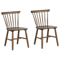 Baylee Side Dining Chair Set of 2, Spindle Back, Tapered Legs, Walnut Wood - BM339472