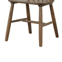 Baylee Side Dining Chair Set of 2, Spindle Back, Tapered Legs, Walnut Wood - BM339472