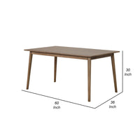 Baylee Rectangular Dining Table, Straight Legs, 60 Inch Walnut Wood - BM339473