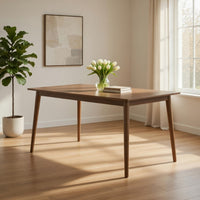 Baylee Rectangular Dining Table, Straight Legs, 60 Inch Walnut Wood - BM339473