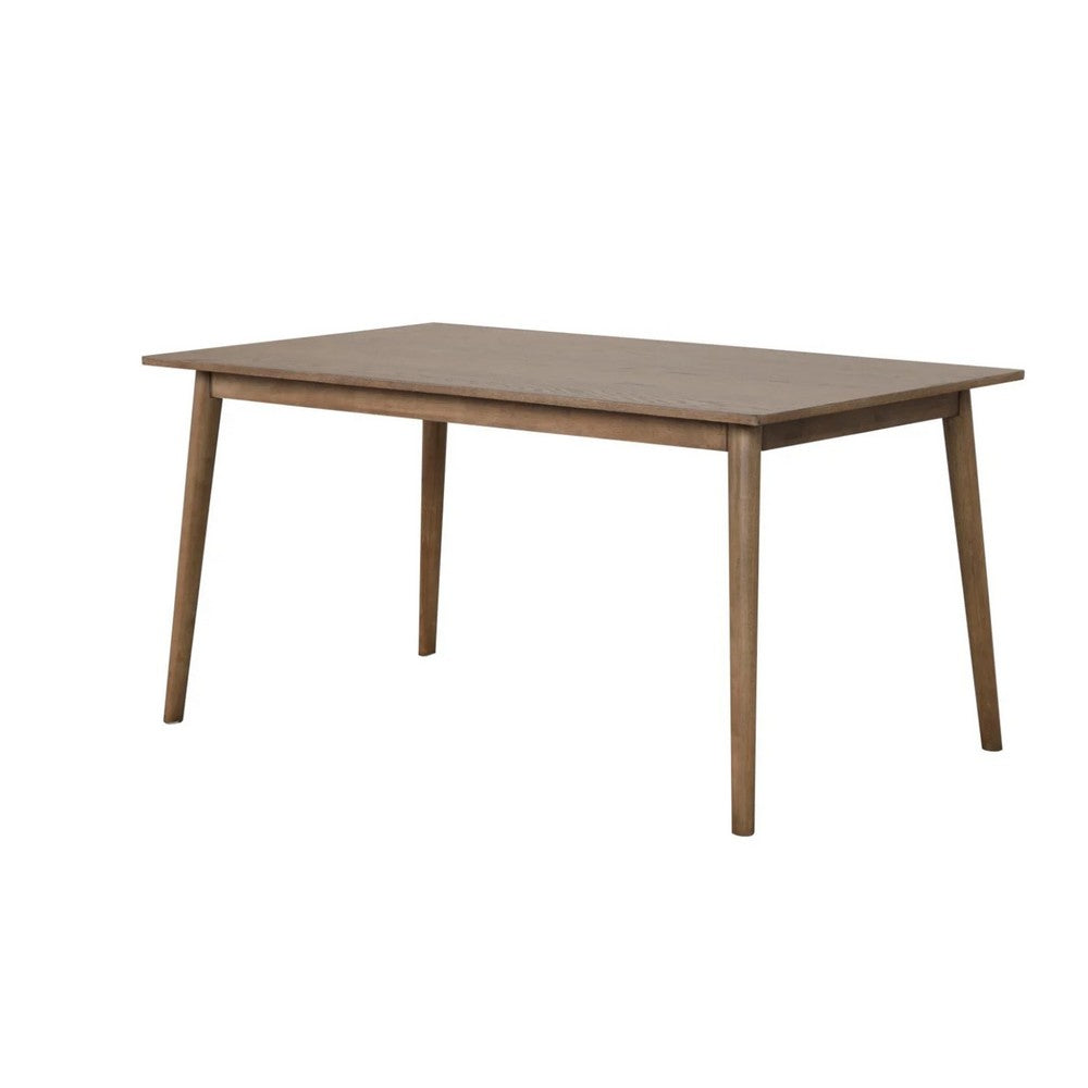 Baylee Rectangular Dining Table, Straight Legs, 60 Inch Walnut Wood - BM339473
