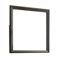 Fema Dresser Mirror, 35 Inch Bevel Edge Frame, Brown Wood - BM339481