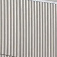 Alda Dresser Mirror, Rectangular Gray Reeded Wood, Silver Trim, 38x40 - BM339486