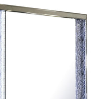 Levi Dresser Mirror, 38 Inch, Leaf Pattern Molding w LED, Dark Gray Wood - BM339487