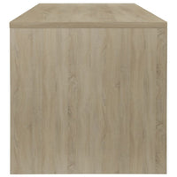 39 Inch Coffee Table w Shelf, Rectangular, Oak Beige and White Wood - BM339648