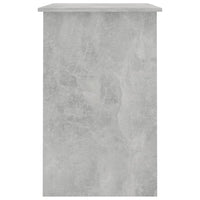 Ami Office Desk, 1 Drawer and Cabinet Door, Gray Wood, Chrome Handle - BM339651