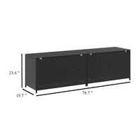 Jer Outdoor Storage Box with Gas Lift, 79 Inch Black Rattan Woven - BM339658