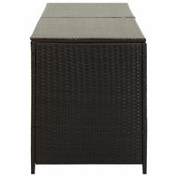 Jer Outdoor Storage Box with Gas Lift, 79 Inch Brown Rattan Woven - BM339659