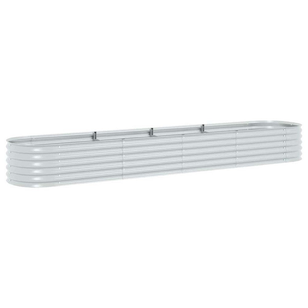 Bery Outdoor Veg Garden Raised Bed, Galvanized Steel, 158 Inch - BM339662