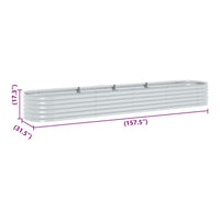 Bery Outdoor Veg Garden Raised Bed, Galvanized Steel, 158 Inch - BM339662