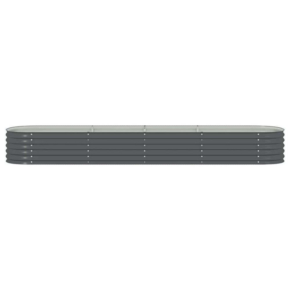Bery Outdoor Veg Garden Raised Bed, Gray Galvanized Steel, 158 Inch  - BM339663