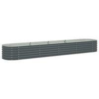 Bery Outdoor Veg Garden Raised Bed, Gray Galvanized Steel, 158 Inch  - BM339663