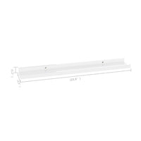 4pc Wall Mounted Floating Display Shelf Set, High Gloss White Wood - BM339664