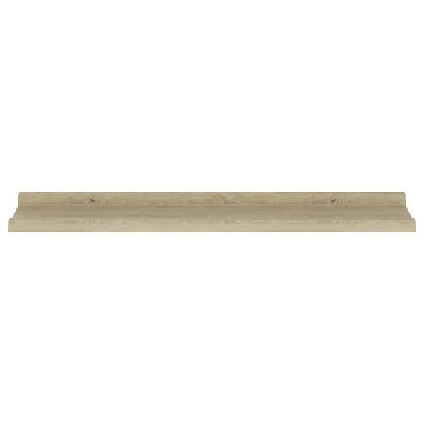 Wall Mounted Floating Decorative Shelves Set of 2, 31 Inch, Sonoma Oak Brown - BM339667