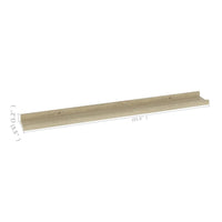 Wall Mounted Floating Decorative Shelves Set of 2, 31 Inch, Sonoma Oak Brown - BM339667