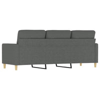 Modern 3-Seater Sofa in Dark Gray Polyester, 78 Inch Minimalist Look - BM339674