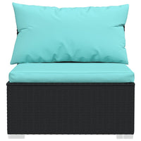 Sify Outdoor Garden Modular Middle Sofa Chair, Aqua Blue, 28 Inch Black - BM339679