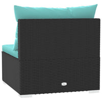 Sify Outdoor Garden Modular Middle Sofa Chair, Aqua Blue, 28 Inch Black - BM339679