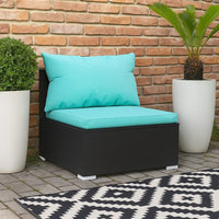 Sify Outdoor Garden Modular Middle Sofa Chair, Aqua Blue, 28 Inch Black - BM339679
