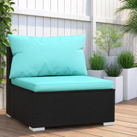 Sify Outdoor Garden Modular Middle Sofa Chair, Aqua Blue, 28 Inch Black - BM339679