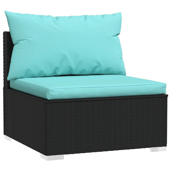 Sify Outdoor Garden Modular Middle Sofa Chair, Aqua Blue, 28 Inch Black - BM339679
