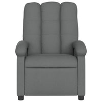 Dery Manual Recliner Chair with Massage, Side Pocket, Dark Gray Polyester - BM339682