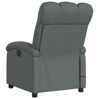 Dery Manual Recliner Chair with Massage, Side Pocket, Dark Gray Polyester - BM339682