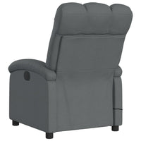 Dery Power Reclining Massage Chair, Side Storage Pocket, Dark Gray Polyester - BM339683