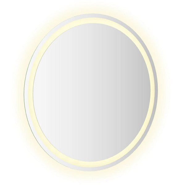 Mio Round Bathroom Wall Mirror, 28 Inch, Built In LED w USB Plug - BM339685