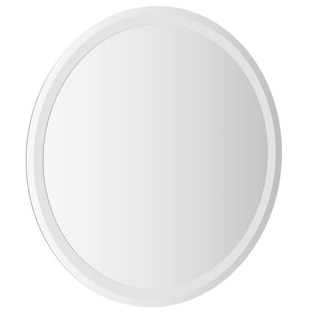 Mio Round Bathroom Wall Mirror, 28 Inch, Built In LED w USB Plug - BM339685