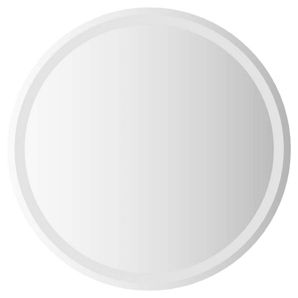 Mio Round Bathroom Wall Mirror, 28 Inch, Built In LED w USB Plug - BM339685