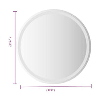 Mio Round Bathroom Wall Mirror, 28 Inch, Built In LED w USB Plug - BM339685