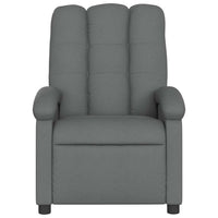 Dery Manual Recliner Chair with Massage, Side Pocket, Light Gray Polyester - BM339686