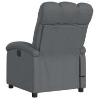 Dery Manual Recliner Chair with Massage, Side Pocket, Light Gray Polyester - BM339686