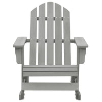 Ava Outdoor Garden Rocking Chair, High Slatted Back, Gray Natural Wood - BM339690