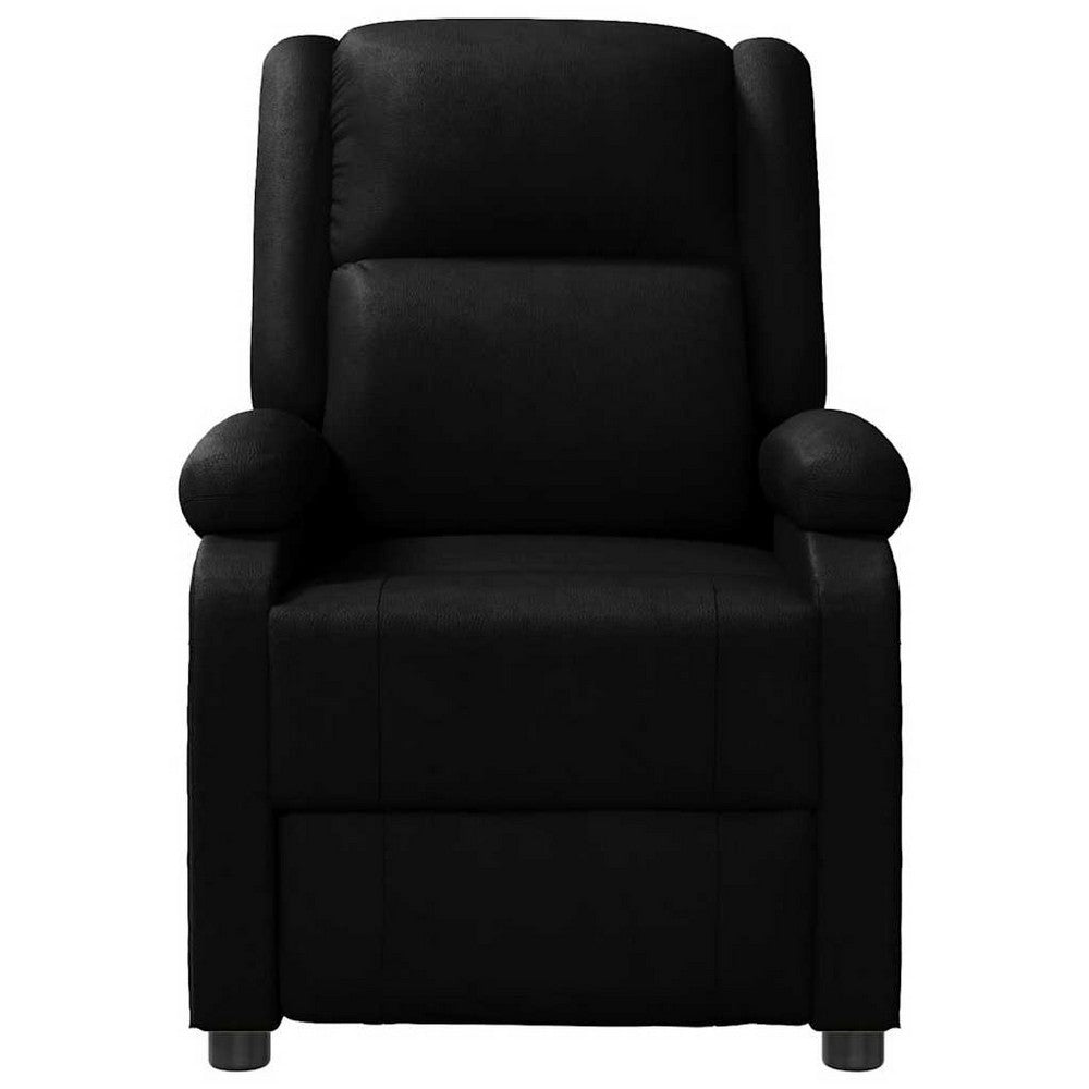Keo Manual Reclining Massage Chair, Padded Arms, Black Faux Leather - BM339692