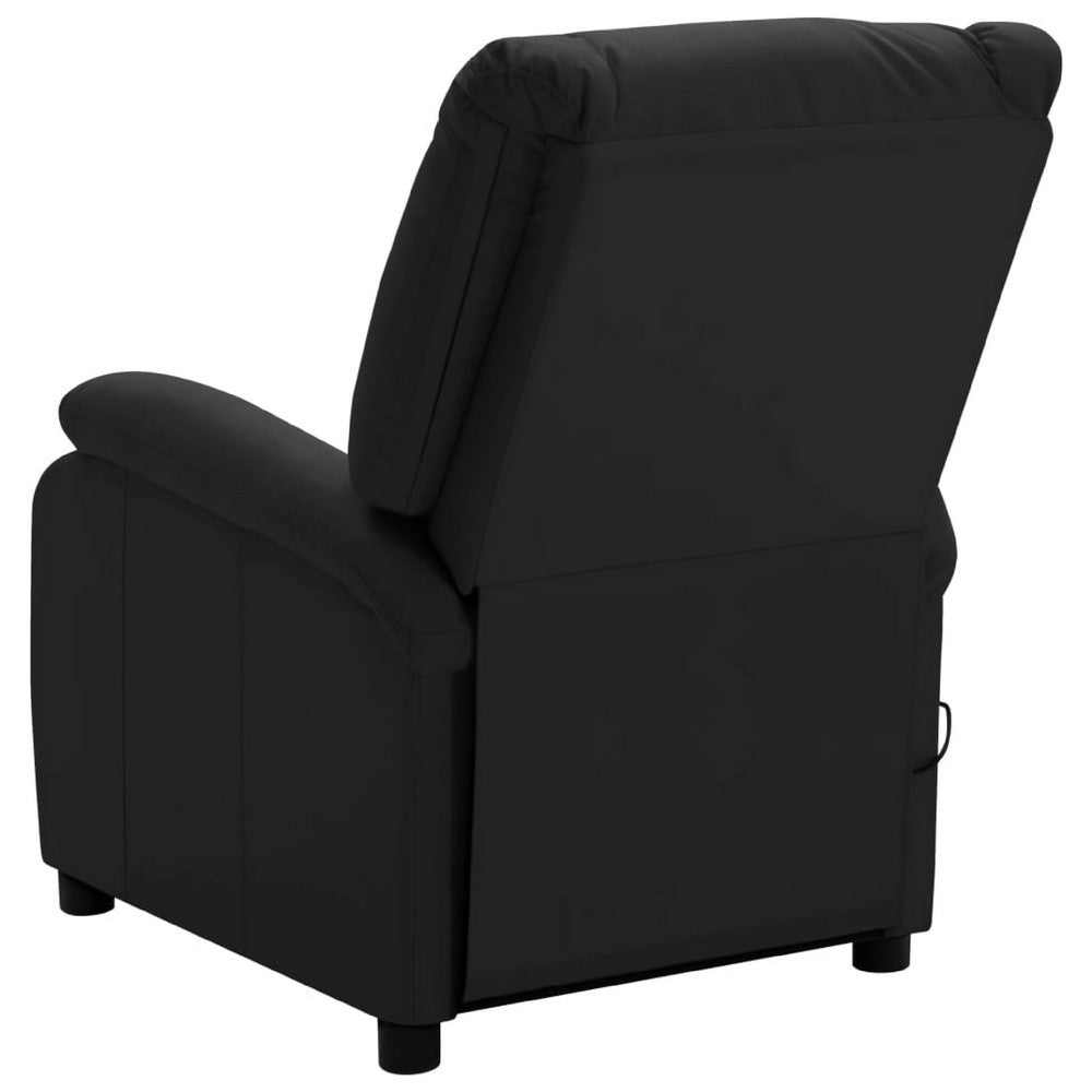 Keo Manual Reclining Massage Chair, Padded Arms, Black Faux Leather - BM339692