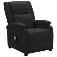 Keo Manual Reclining Massage Chair, Padded Arms, Black Faux Leather - BM339692