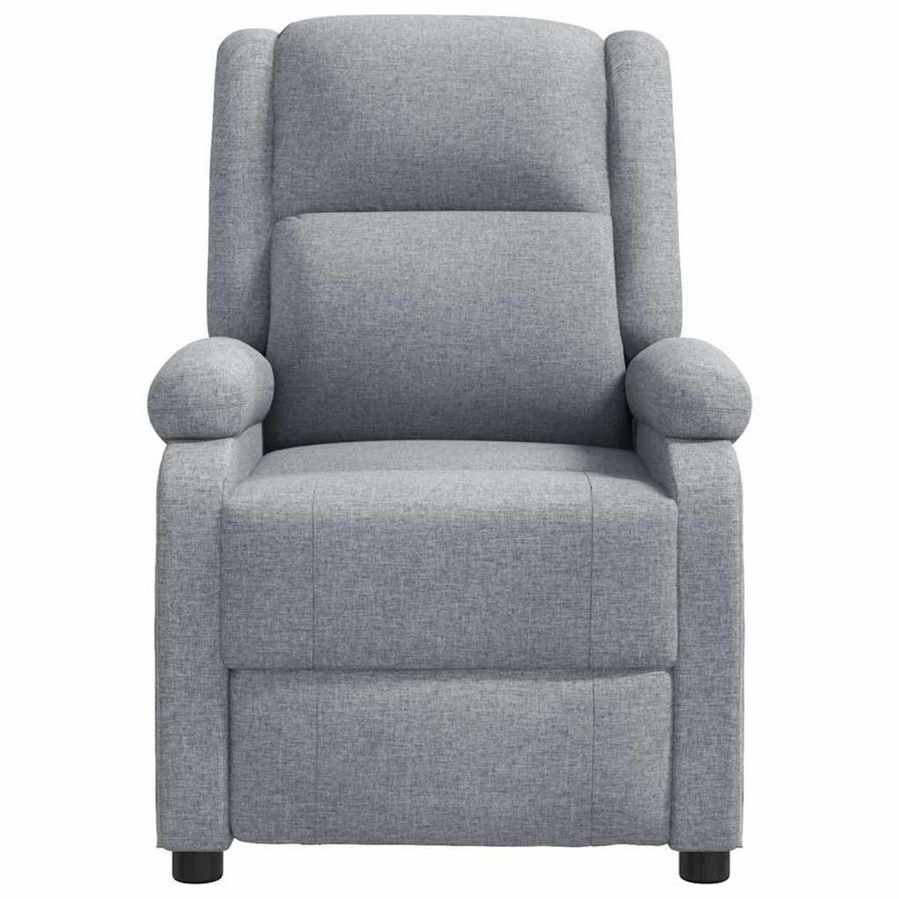 Keo Manual Reclining Massage Chair, Padded Arms, Light Gray Fabric - BM339694
