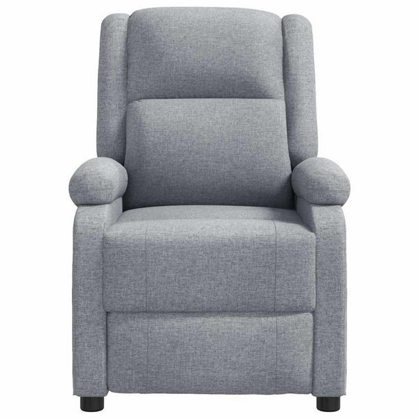 Keo Manual Reclining Massage Chair, Padded Arms, Light Gray Fabric - BM339694
