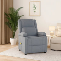 Keo Manual Reclining Massage Chair, Padded Arms, Light Gray Fabric - BM339694